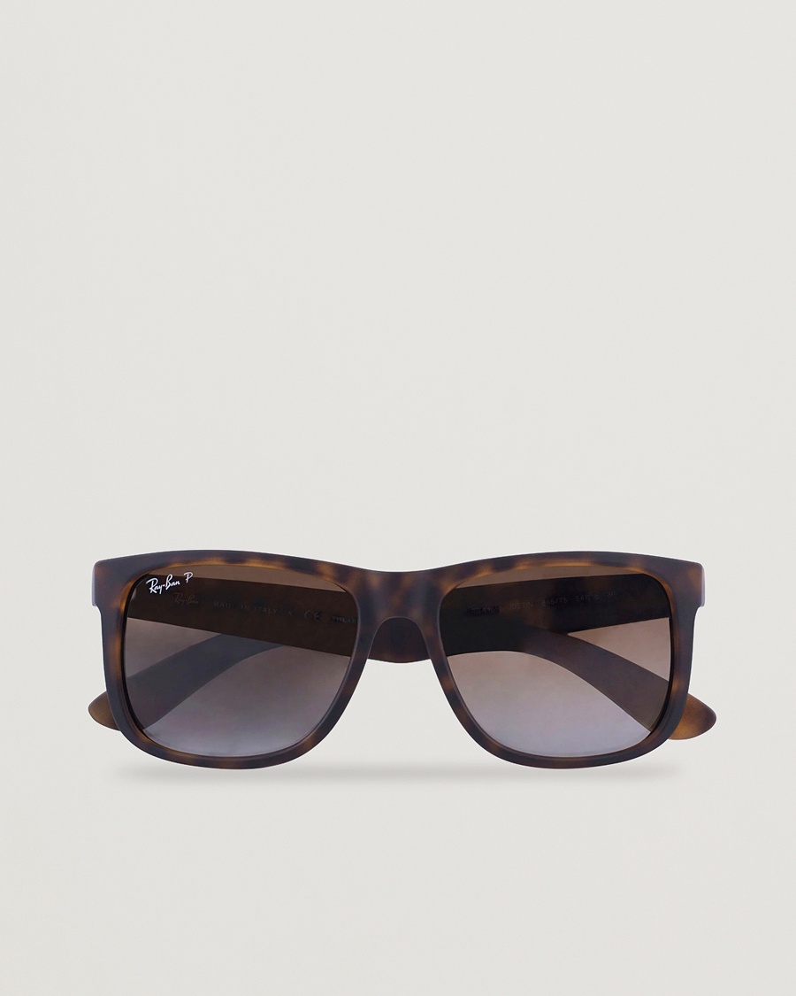 Ray-Ban 0RB4165 Justin Polarized Wayfarer Sunglasses Havana/Brown – Braun