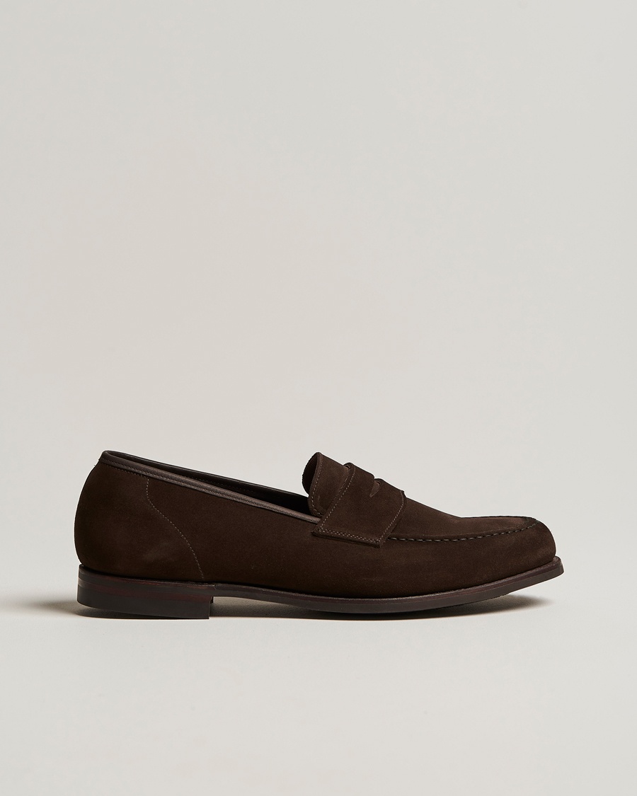 Crockett & Jones Harvard City Sole Dark Brown Suede – Braun
