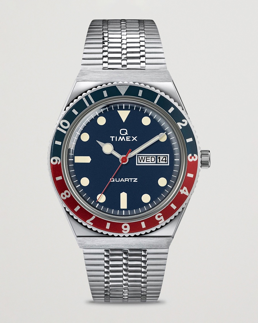 Timex Q Reissue 1979 Silver/Blue Dial – Silber