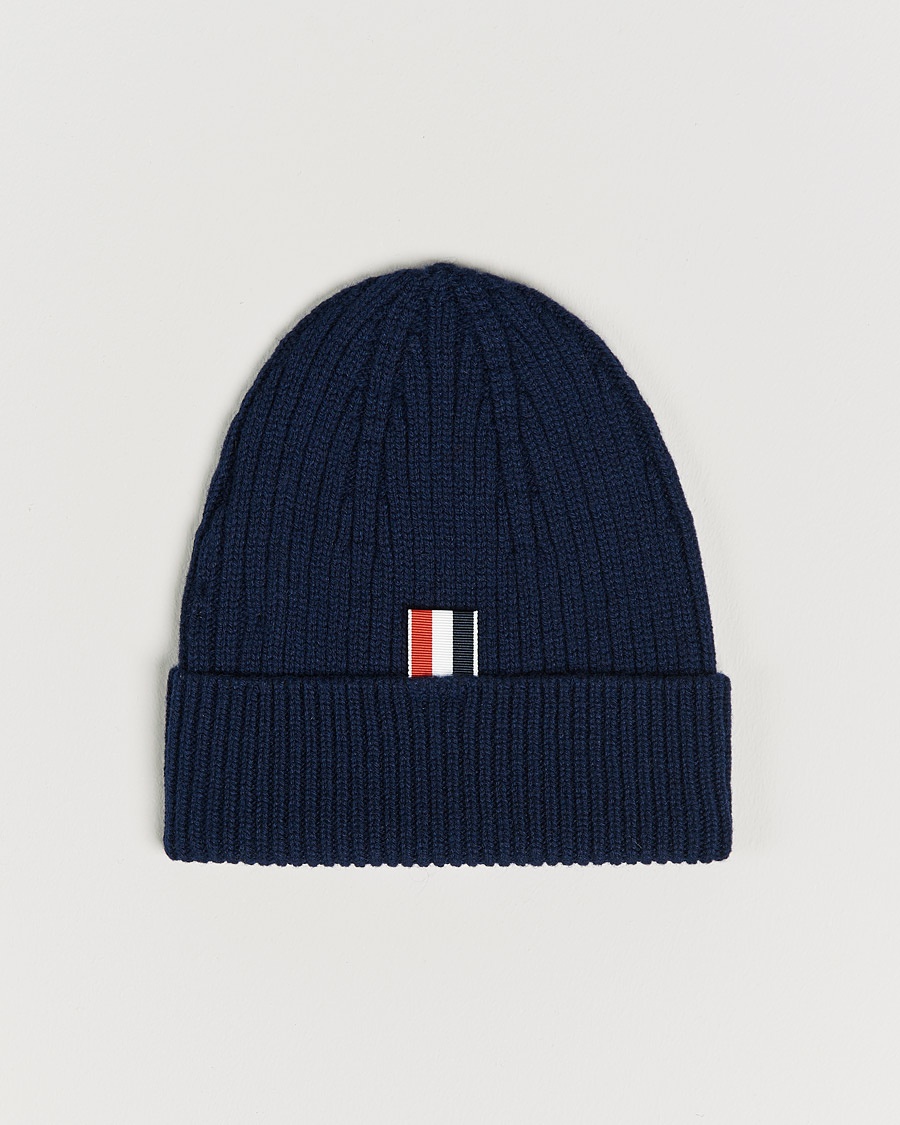 Thom Browne Cashmere Rib Hat Navy – Blau