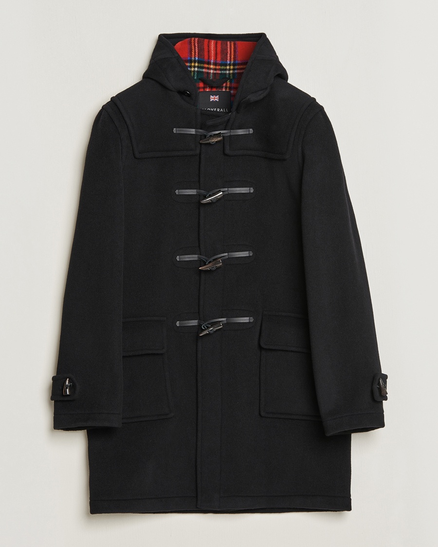 Gloverall Morris Duffle Coat Black/Royal Stewart – Schwarz