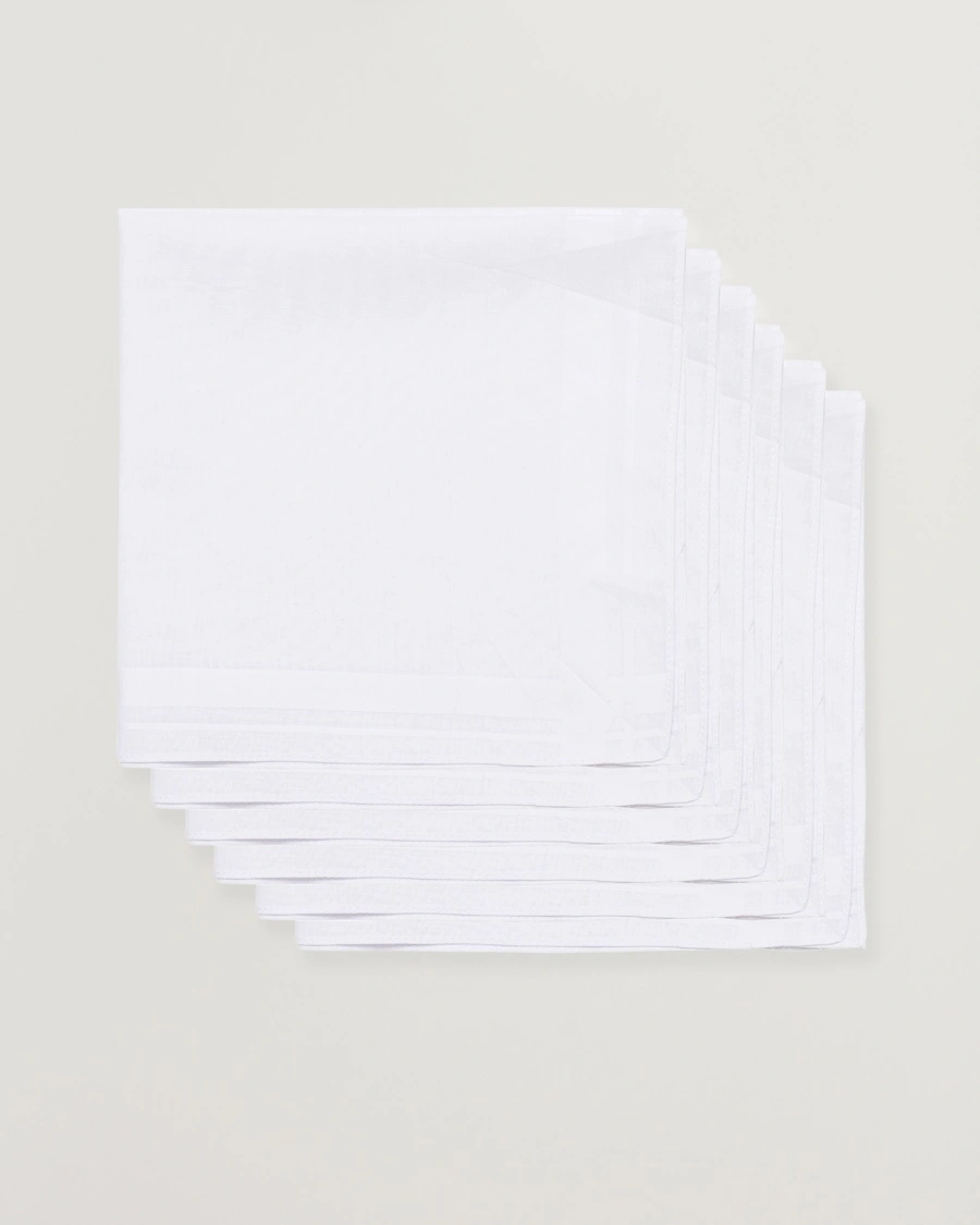 Amanda Christensen 6-pack Cotton Pocket Square White – Weiß