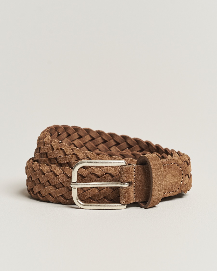 Anderson's Woven Suede Belt 3 cm Light Brown – Braun