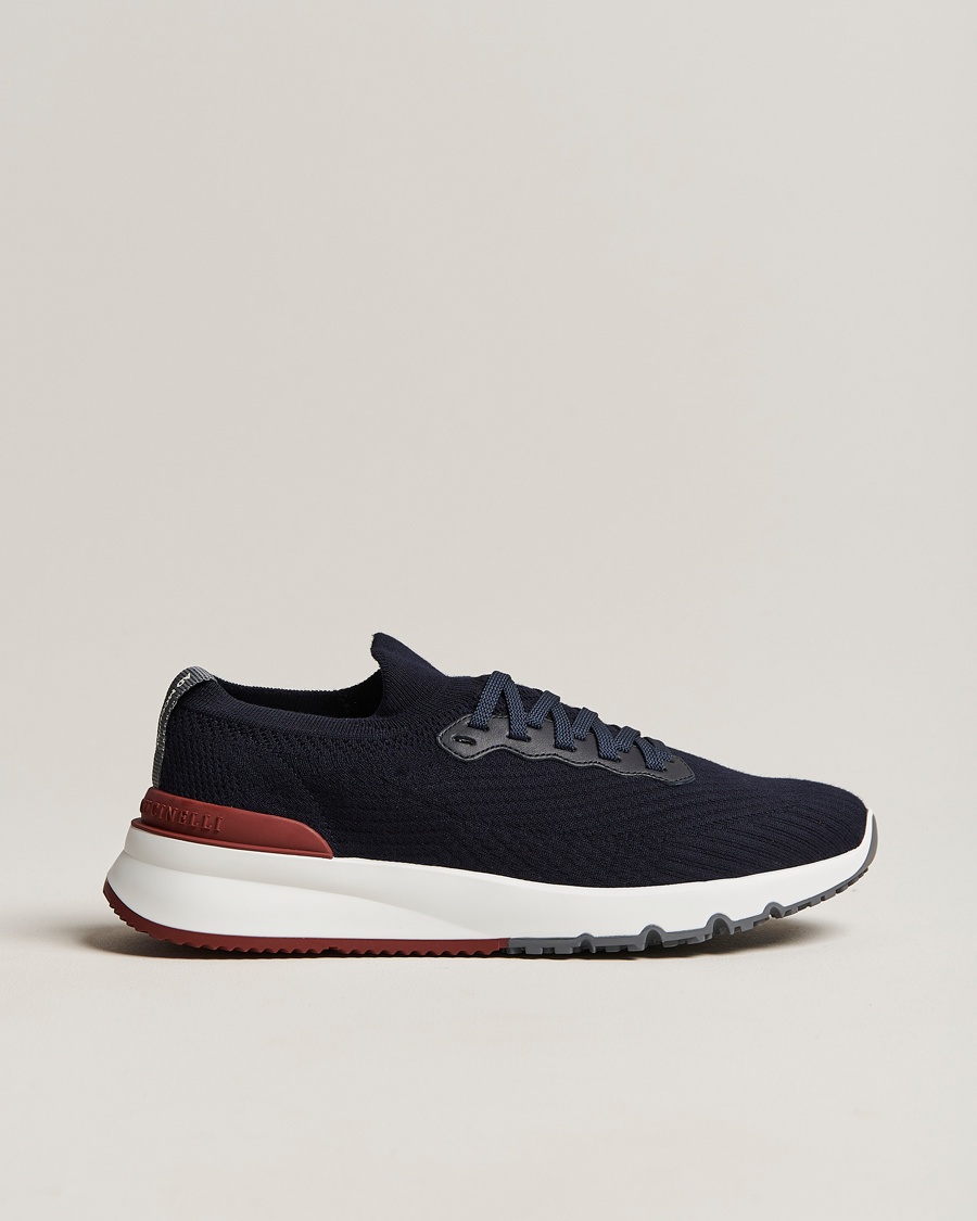 Brunello Cucinelli Mesh Running Sneakers Navy – Blau