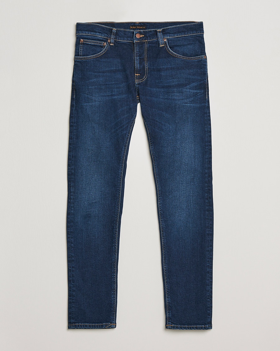Nudie Jeans Tight Terry Jeans Dark Steel – Blau