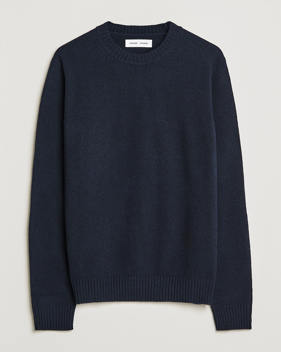 Samsøe Samsøe Sylli Wool Crew Neck Salute Navy – Blau