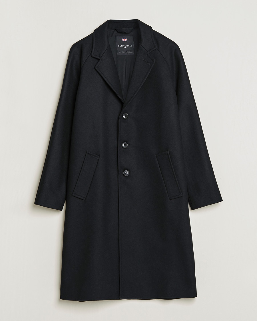 Gloverall Chesterfield Wool/Cashmere Refined Coat Black – Schwarz