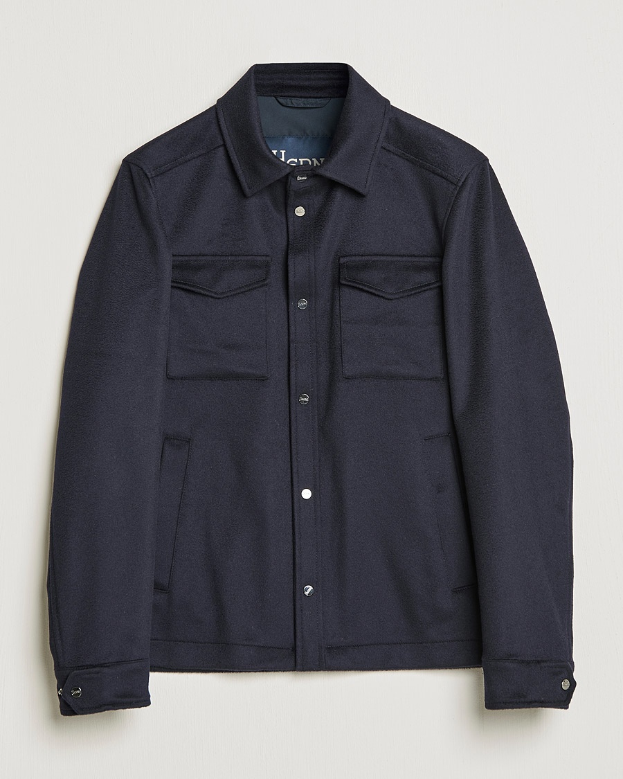 Herno Cashmere Overshirt Navy – Blau