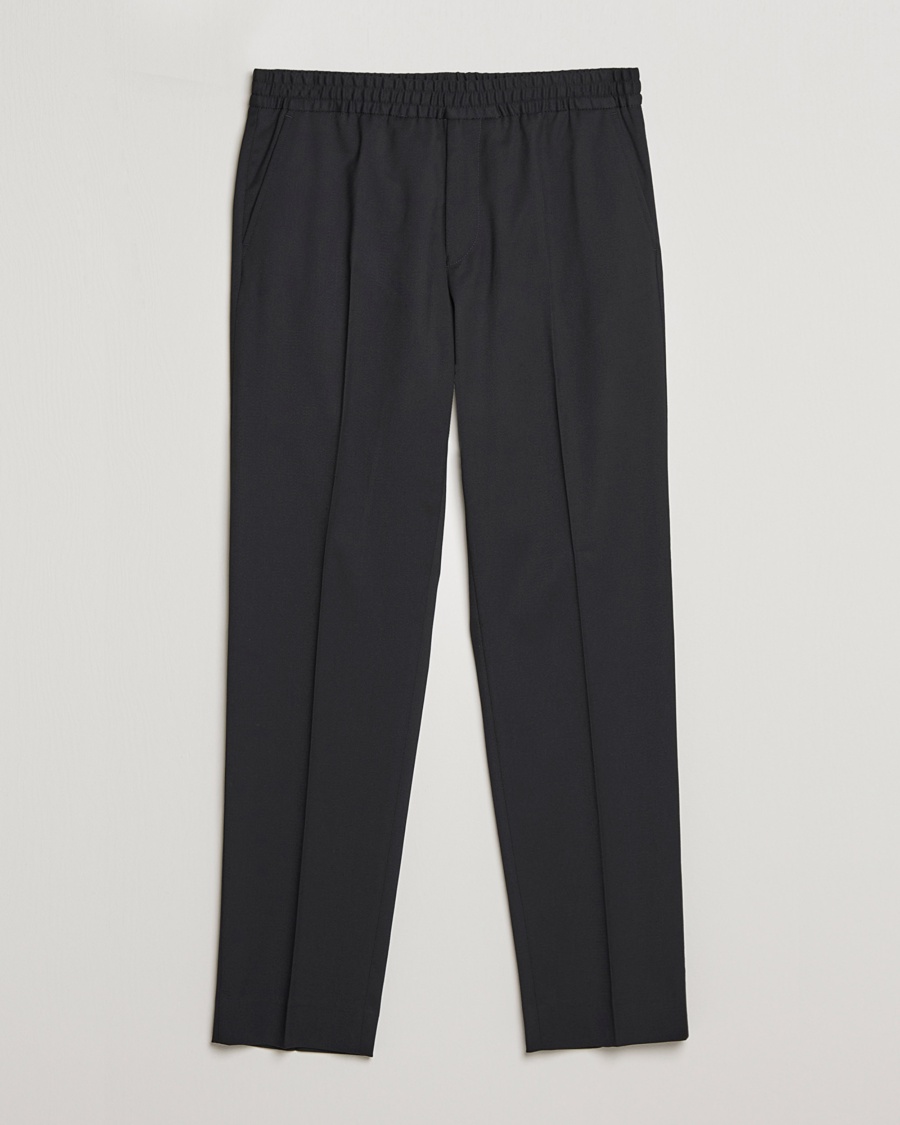 Filippa K Theo Relaxed Wool Trousers Black – Schwarz