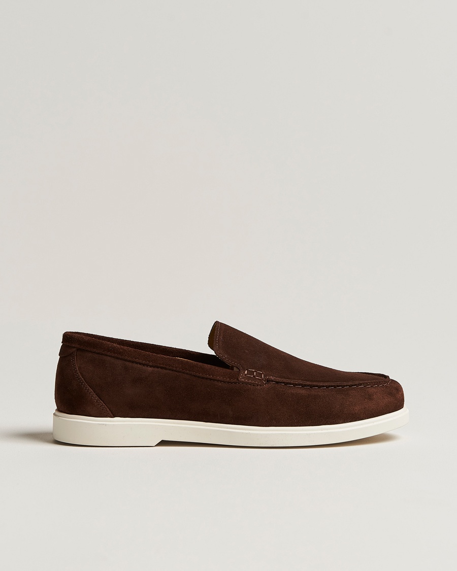 Loake Shoemakers Loake 1880 Tuscany Suede Loafer Chocolate – Braun