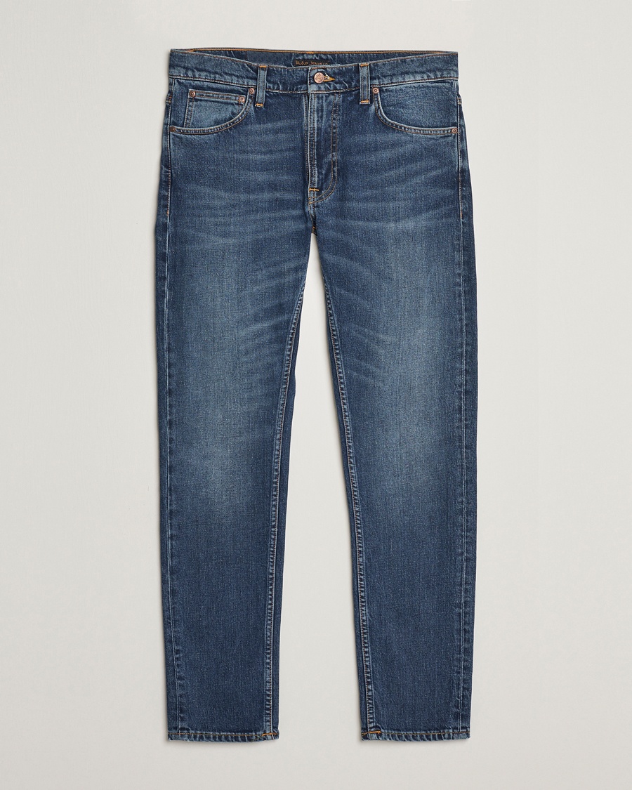 Nudie Jeans Lean Dean Jeans Troubled Sea – Blau
