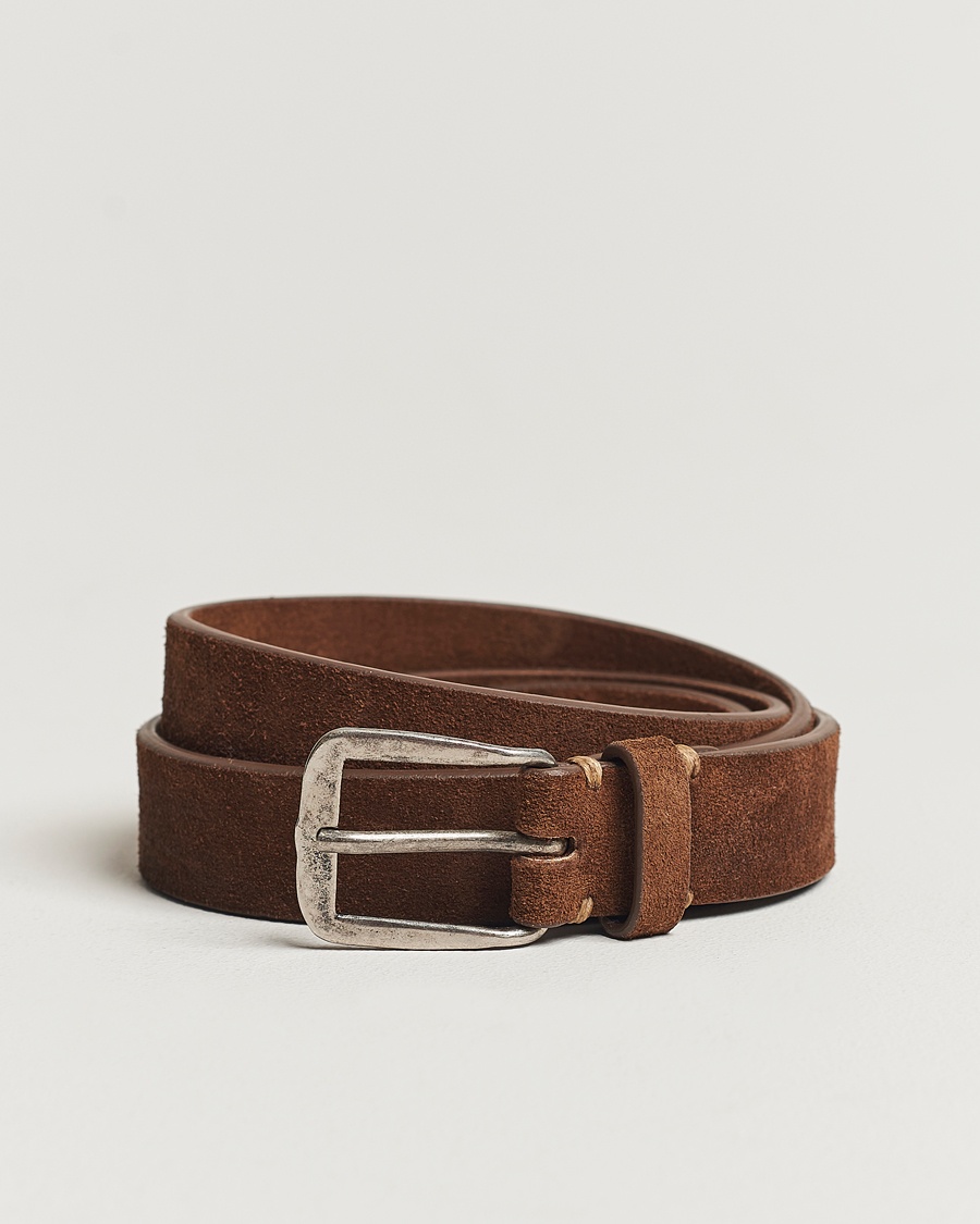 Massimo Alba Budapest Belt Tobacco Suede – Braun
