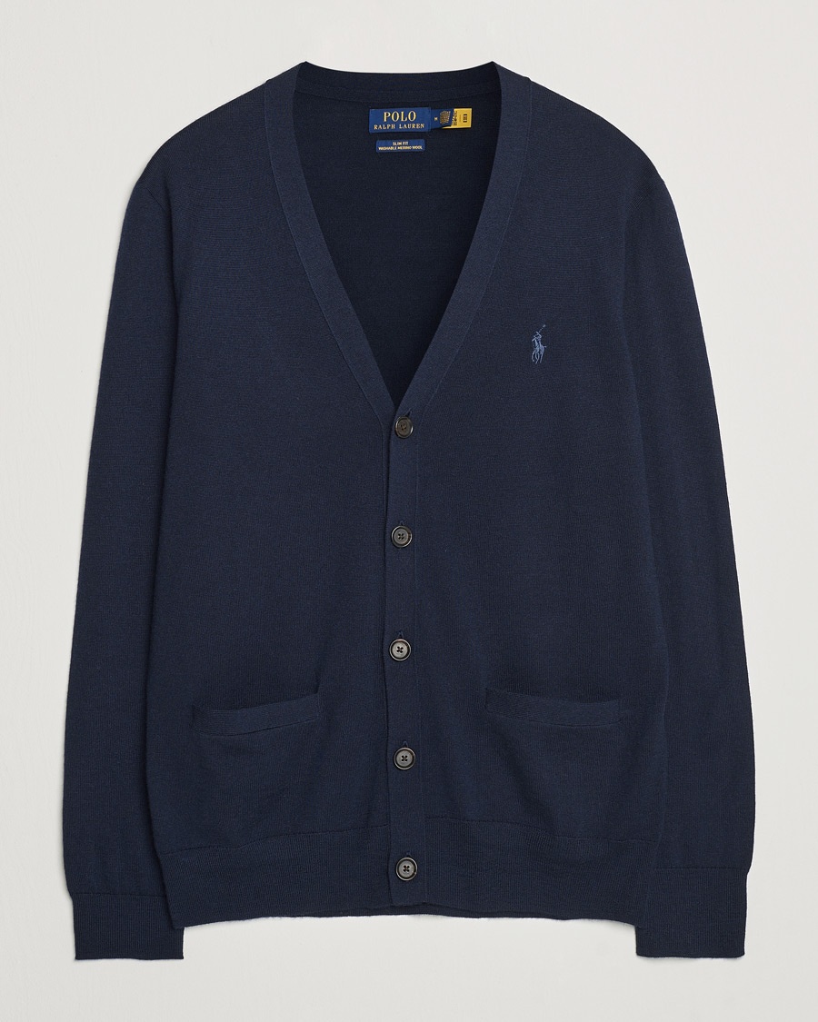 Polo Ralph Lauren Merino Knitted Cardigan Hunter Navy – Blau
