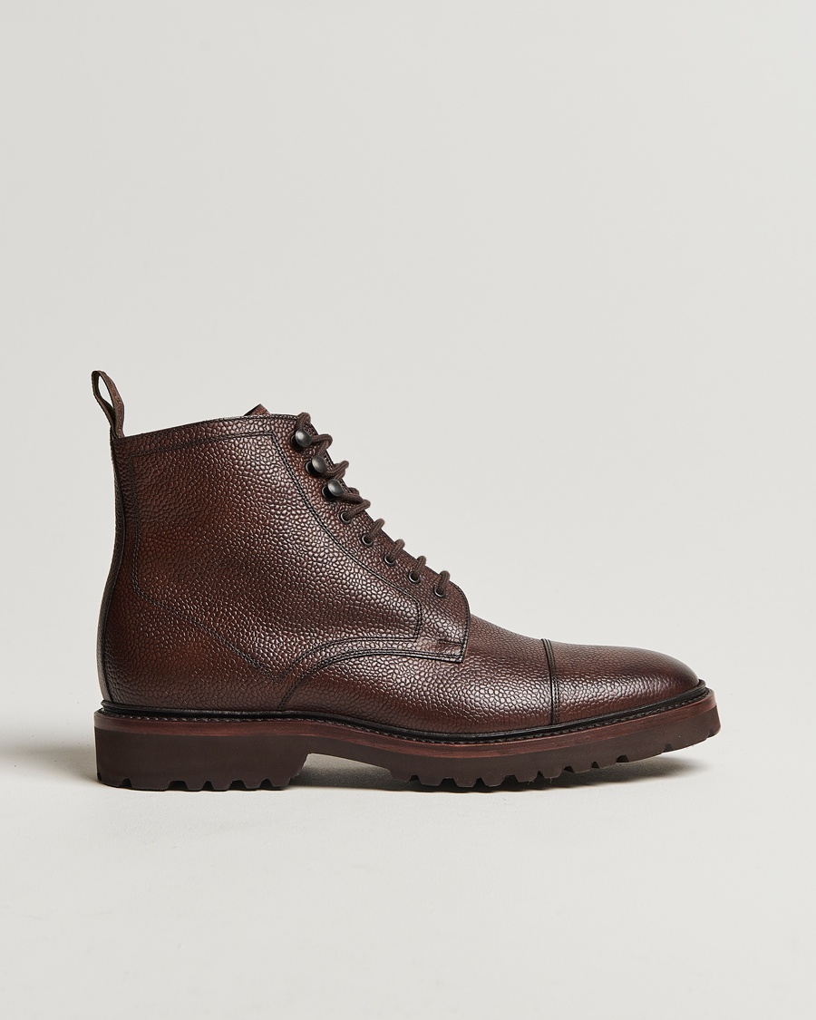 Loake Shoemakers Aquarius Grained Lightweight Boot Dark Brown – Braun