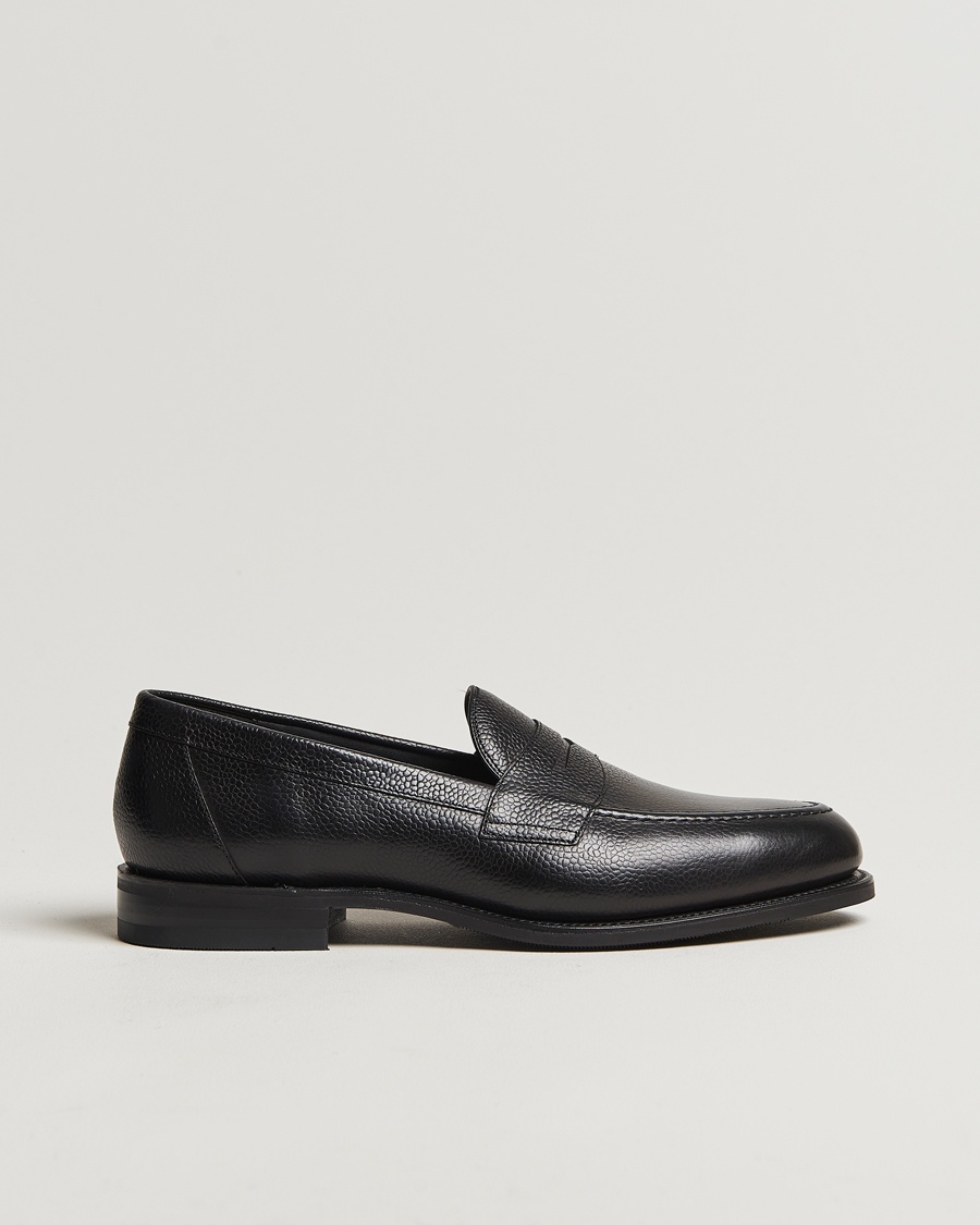 Loake Shoemakers Loake 1880 Imperial Grained Penny Loafer Black – Schwarz