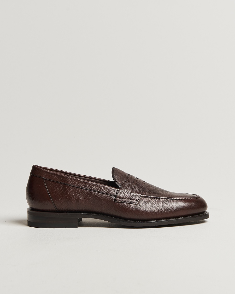 Loake Shoemakers Loake 1880 Imperial Grained Penny Loafer Dark Brown – Braun