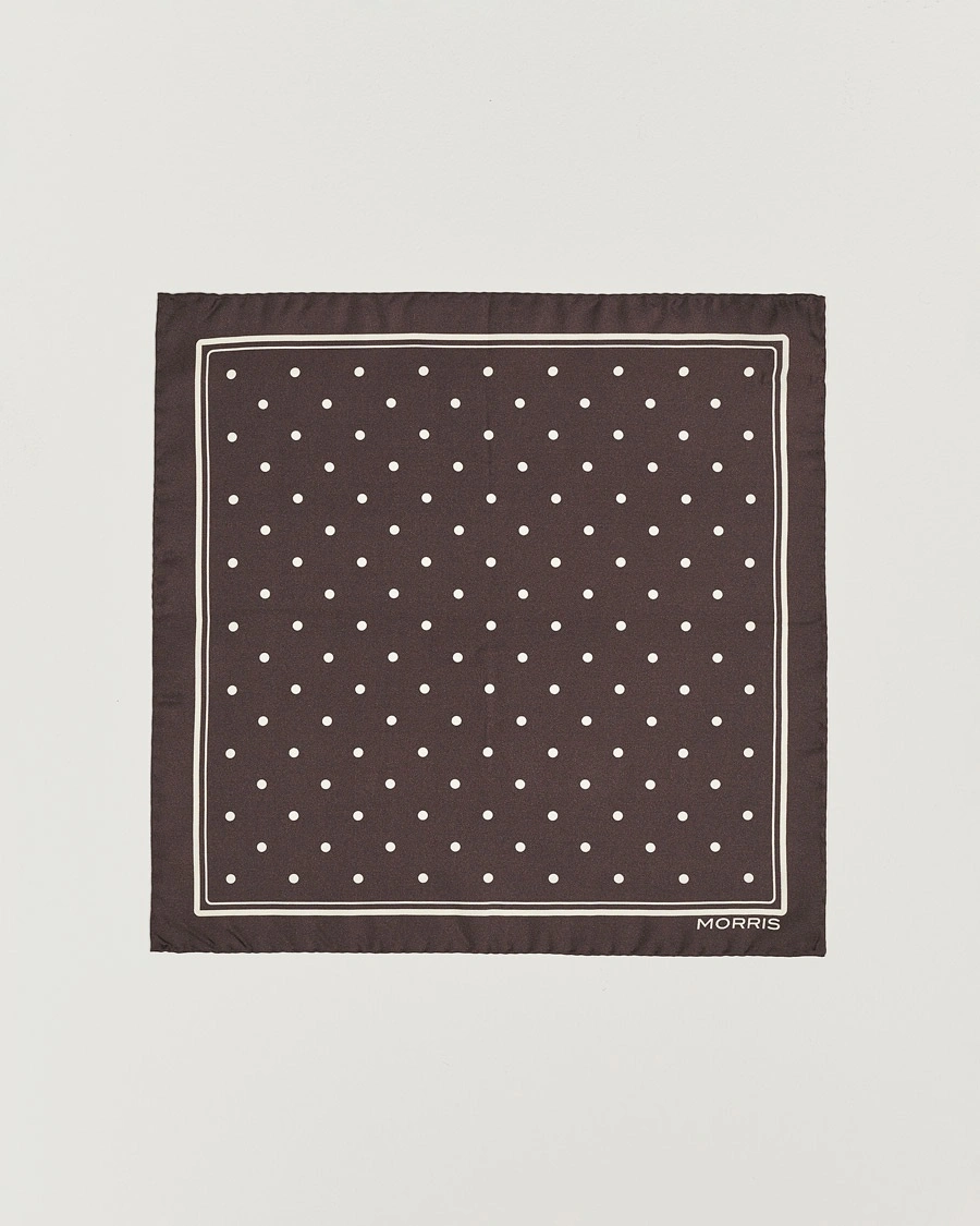 Morris Dot Pocket Square Brown – Braun