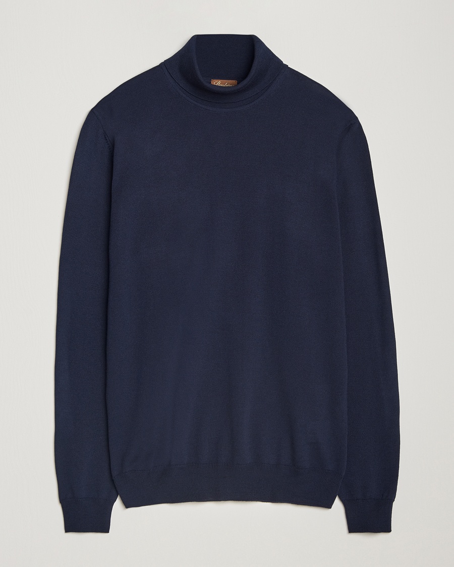 Stenströms Merino Rollneck Navy – Blau