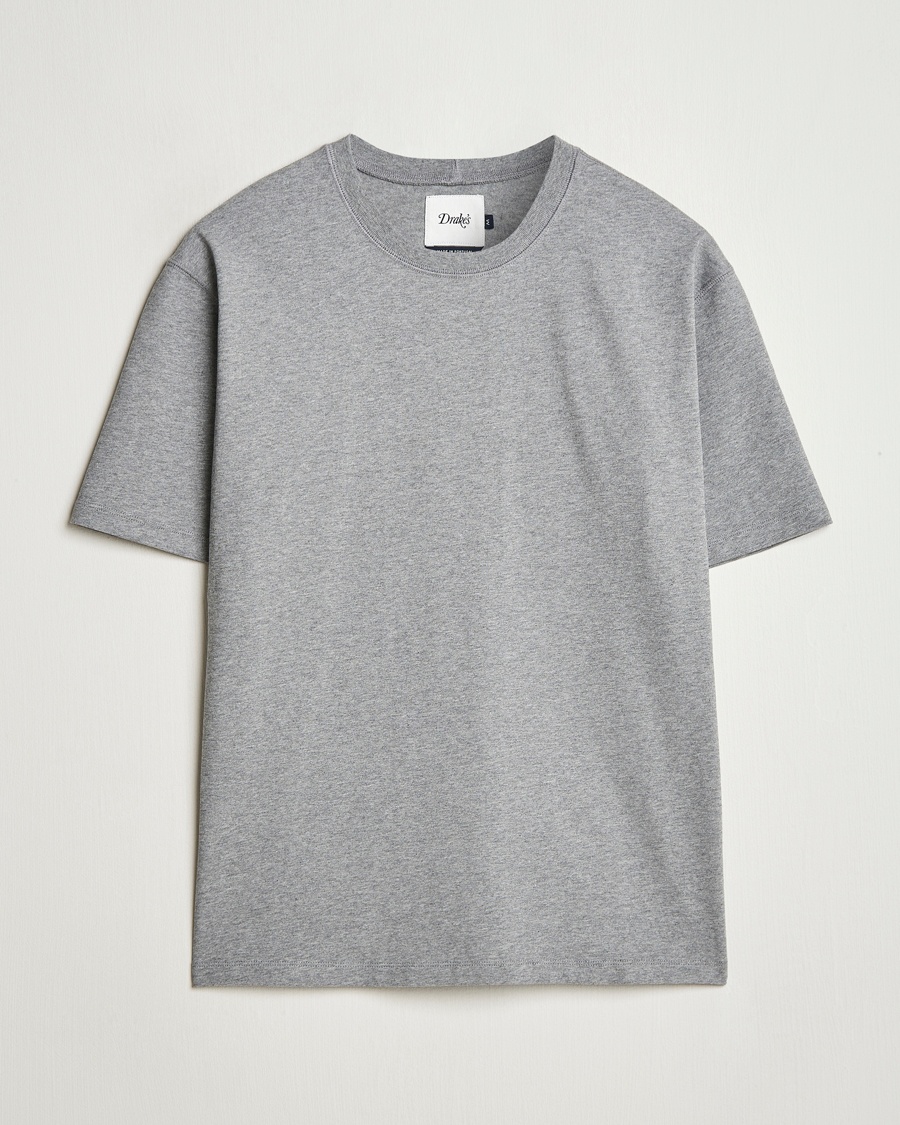 Drake's Short Sleeve Hiking T-Shirt Grey – Grau