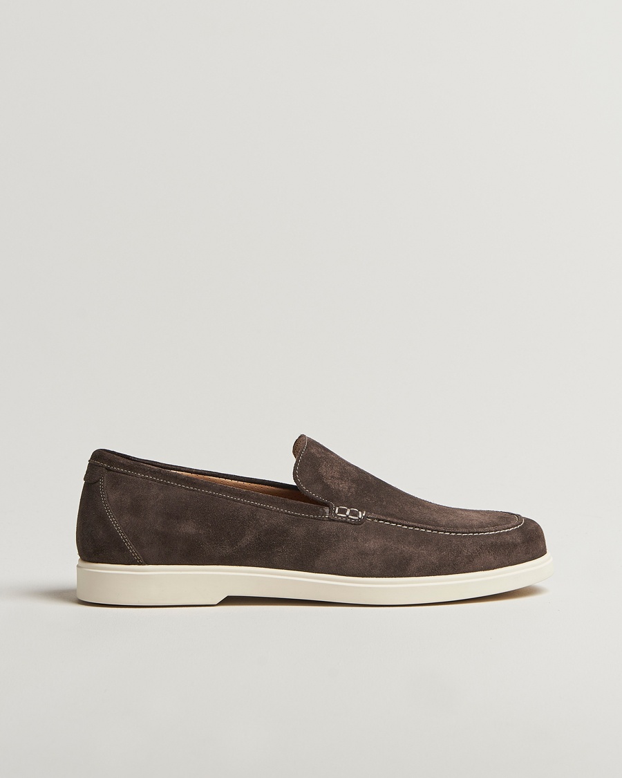 Loake Shoemakers Tuscany Suede Loafer Anthracite – Braun