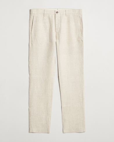 NN07 Theo Linen Trousers Oat – Beige