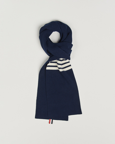 Thom Browne Cashmere Rib Scarf Navy – Blau