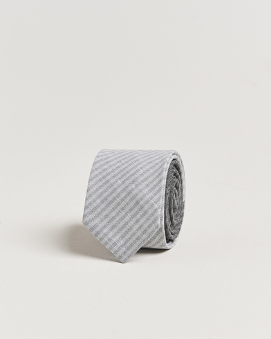 Thom Browne Uni Stripe Tie Light Grey – Grau