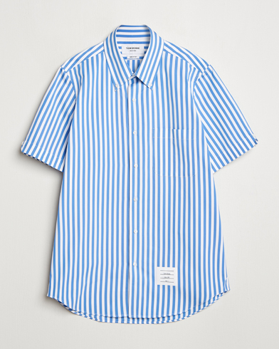 Thom Browne Short Sleeve Button Down Shirt Medium Blue – Blau
