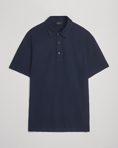 Brioni Short Sleeve Polo Piquet Navy – Blau
