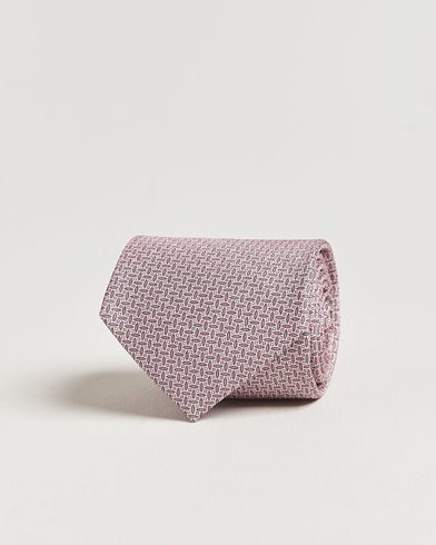 Brioni Printed Silk Tie Pink – Rosa