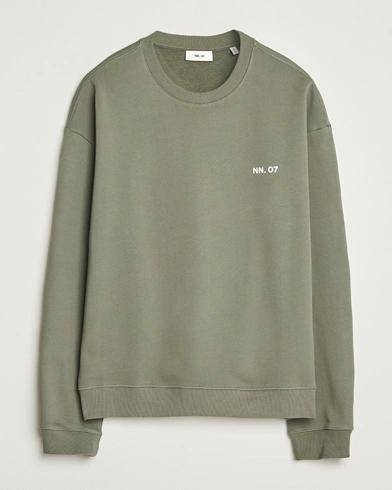 NN07 Dagon Crew Neck Sweatshirt Capers Green – Grün