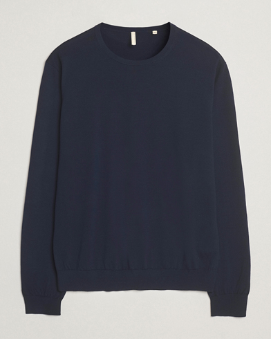 Sunflower Merino Crew Neck Navy – Blau