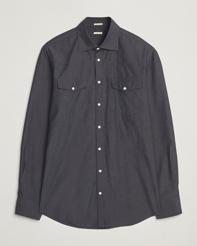 Massimo Alba Arizona Western Shirt Dark Blue – Blau