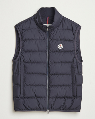 Moncler Contrin Down Vest Navy – Blau