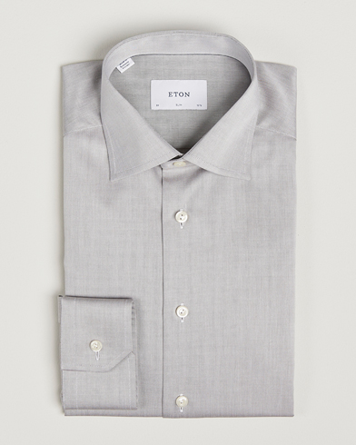Eton Slim Fit Signature Twill Shirt Beige – Beige