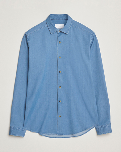 Eton Casual Fit Denim Shirt Light Wash – Blau