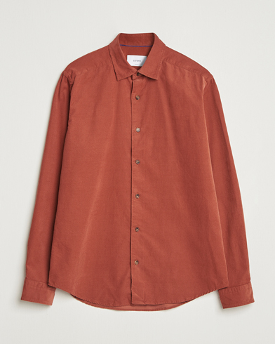 Eton Casual Fit Corduroy Shirt Rust Red – Rot