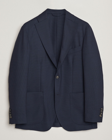 Eton Wool Lana Tech Soft Blazer Navy Blue – Blau