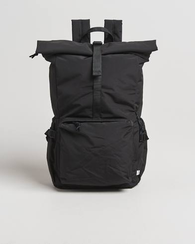NN07 Nylon Ripstop Rolltop Backpack Black – Schwarz