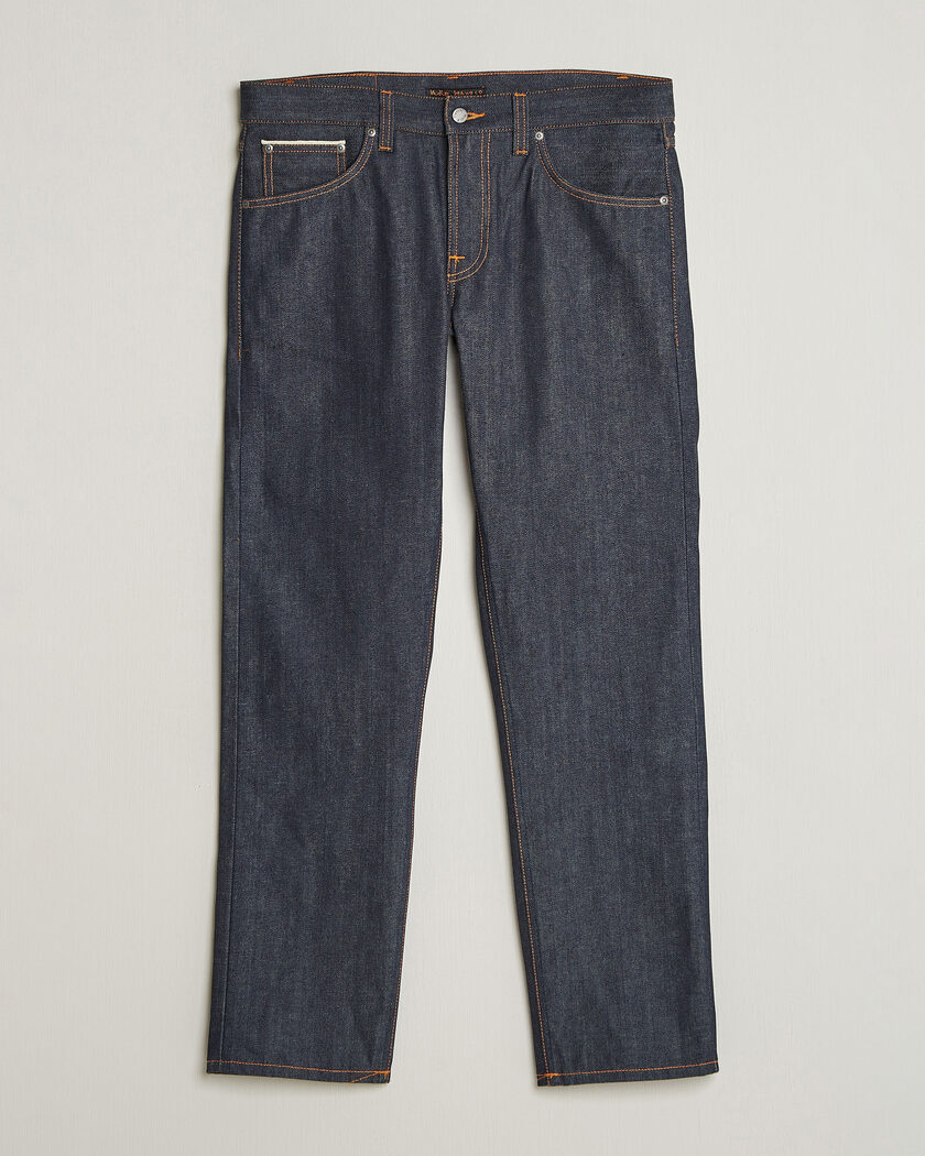 Nudie Jeans Gritty Jackson Jeans Dry Dusk Selvage – Blau