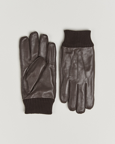 Samsøe Samsøe Hackney Leather Glove Dark Brown – Braun