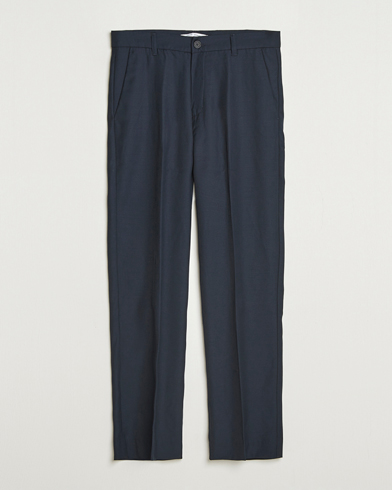 Samsøe Samsøe Noah Pleated Trousers Salute Navy – Blau