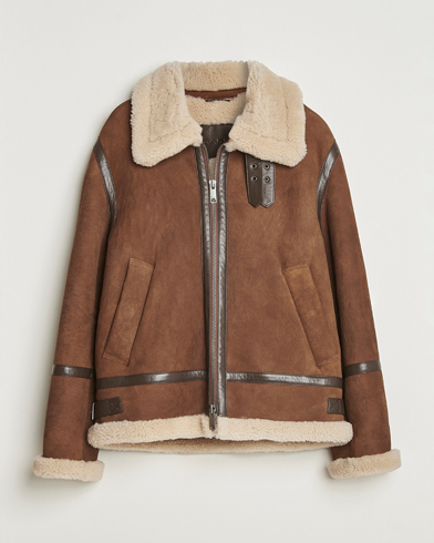 GANT Suede Shearling Jacket Mahogany Brown – Braun