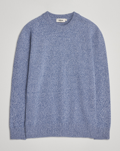 Altea Wool/Cashmere Crew Neck Sweater Light Blue Melange – Blau