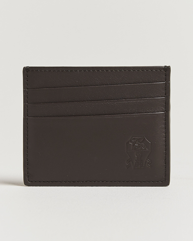 Brunello Cucinelli Leather Cardholder Dark Brown Calf – Braun