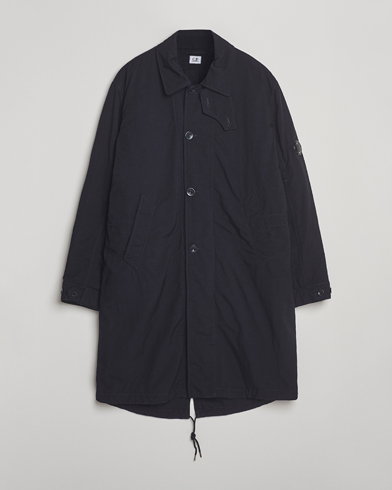 C.P. Company Twill Garment Dyed Lined Coat Navy – Blau