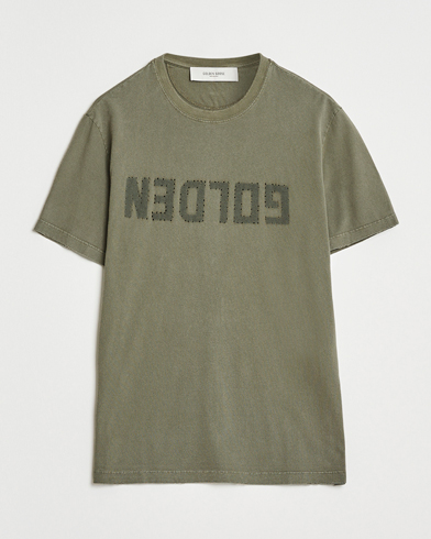 Golden Goose Cotton Logo T-Shirt Dusty Olive – Grün