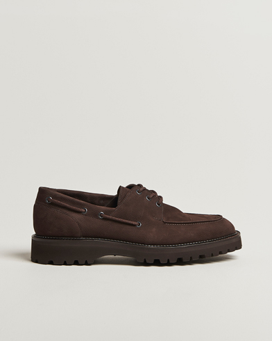John Lobb Tide Moc Toe Derby Dark Brown Nubuck – Braun