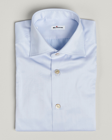Kiton Cotton Dress Shirt Light Blue – Blau