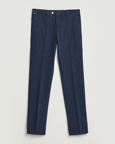 Kiton Cotton/Cashmere Trousers Navy – Blau